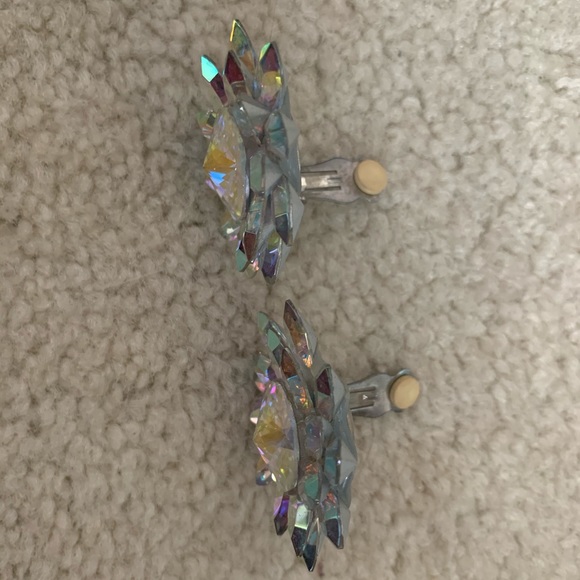 Rhinestone HP! Clip on Earrings aurora borealis - Picture 6 of 7